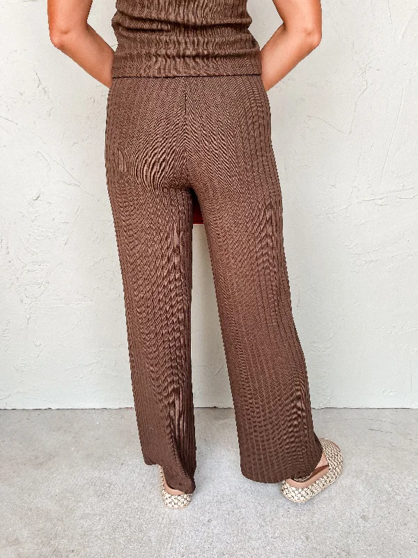 [Z Supply] Monte Rib Pant-Dark Chocolate