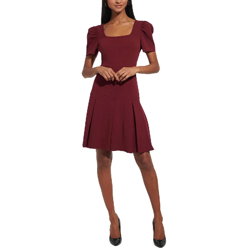 Womens Mini A-Line Fit & Flare Dress Stylish Ruffle Mini Dress