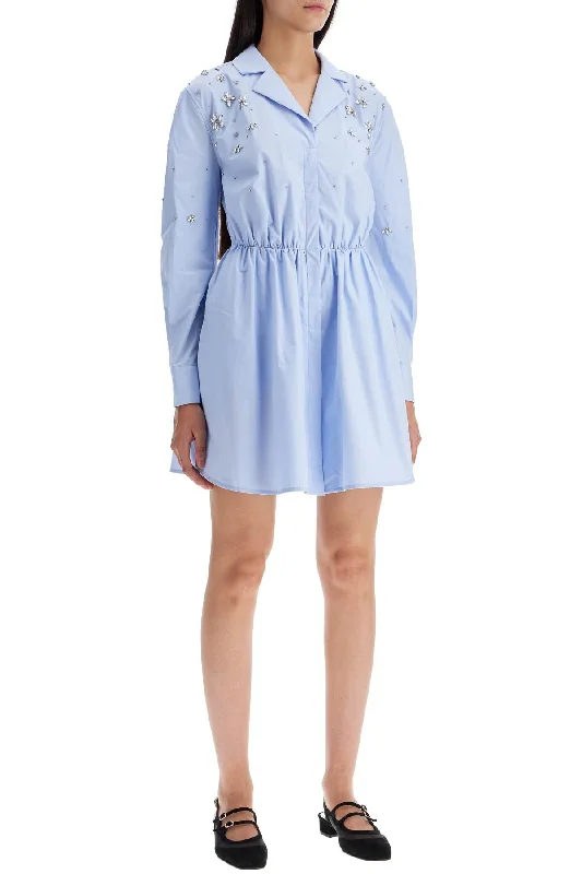 Self Portrait 'mini Chemisier Dress With Stylish Ruffle Mini Dress