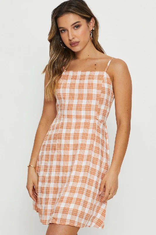 Check A Line Dress Mini Trendy Wraparound Mini Dress