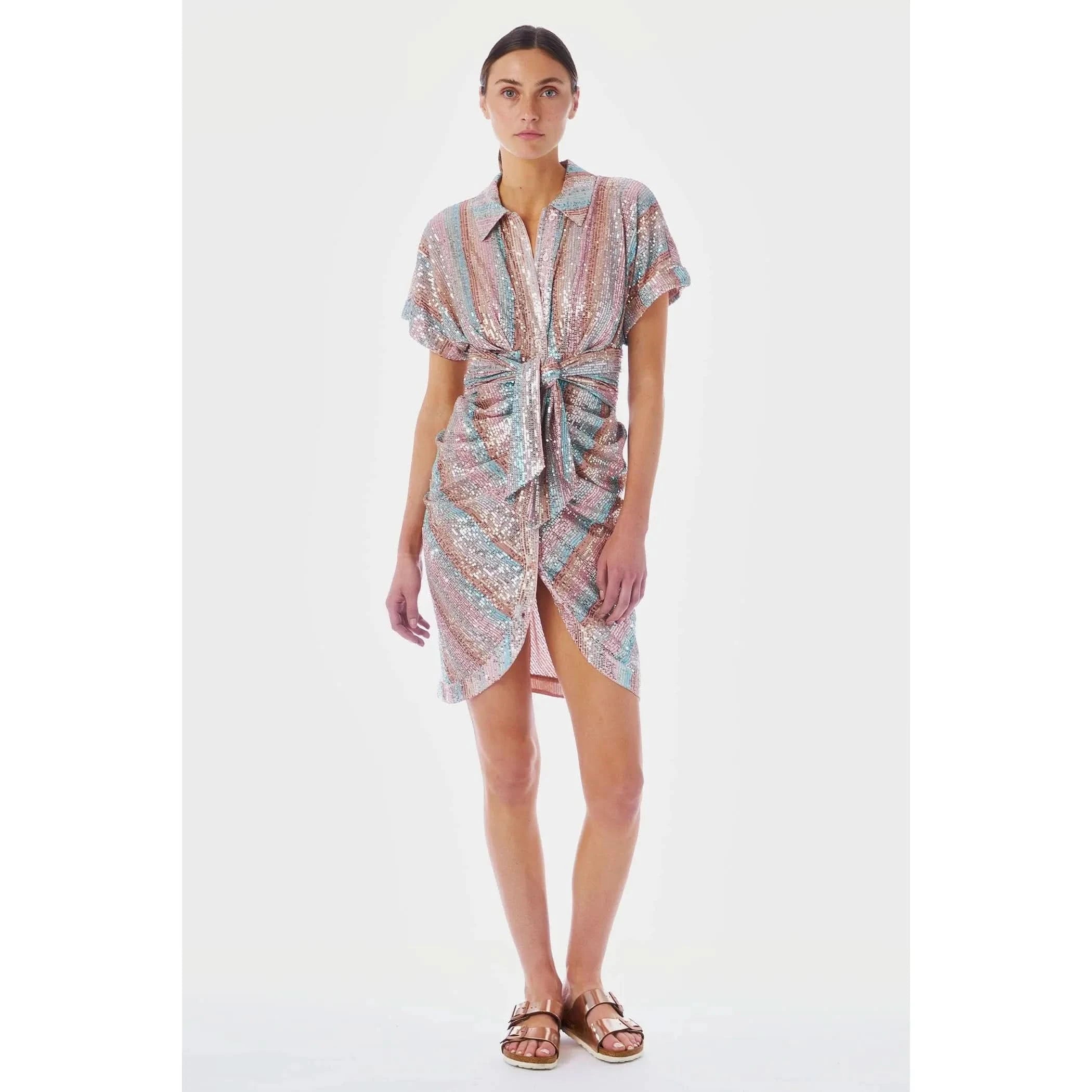 Le Superbe Mini Miko Dress Cozy Cowl Neck Mini Dress