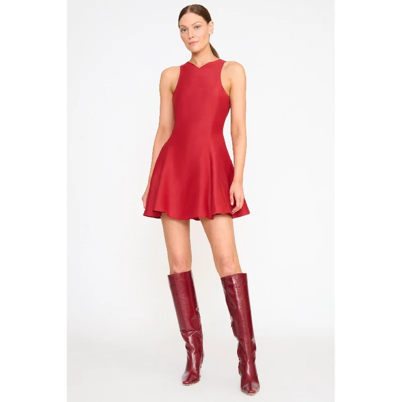 Staud Mini Heike Dress Rouge Classic Shift Mini Dress