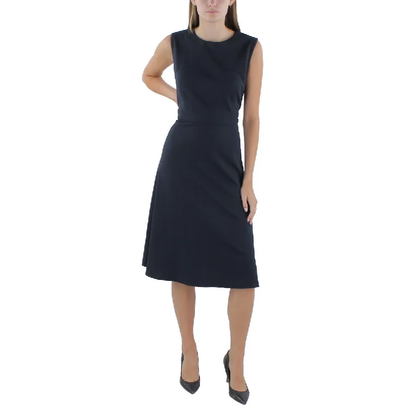 Tommy Hilfiger Womens Daytime Mini Fit & Flare Dress Cozy Long Sleeve Mini Dress