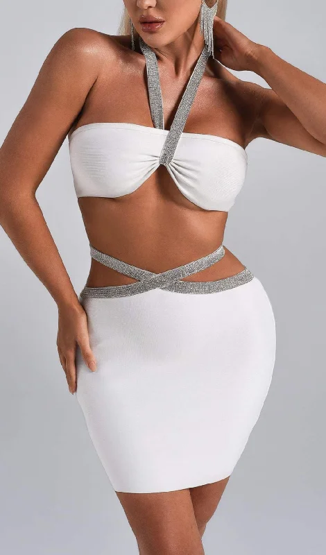 VARNA CUTOUT MINI BANDAGE DRESS Classic Casual Mini Dress