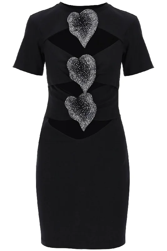 Giuseppe Di Morabito Women's Mini Cut-Out Dress With Applied Anthur Fashionable Party Mini Dress