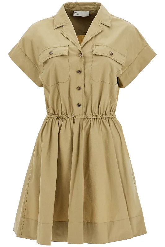 Tory Burch Women's Mini Poplin Chemisier Dress Trendy Lace Mini Dress