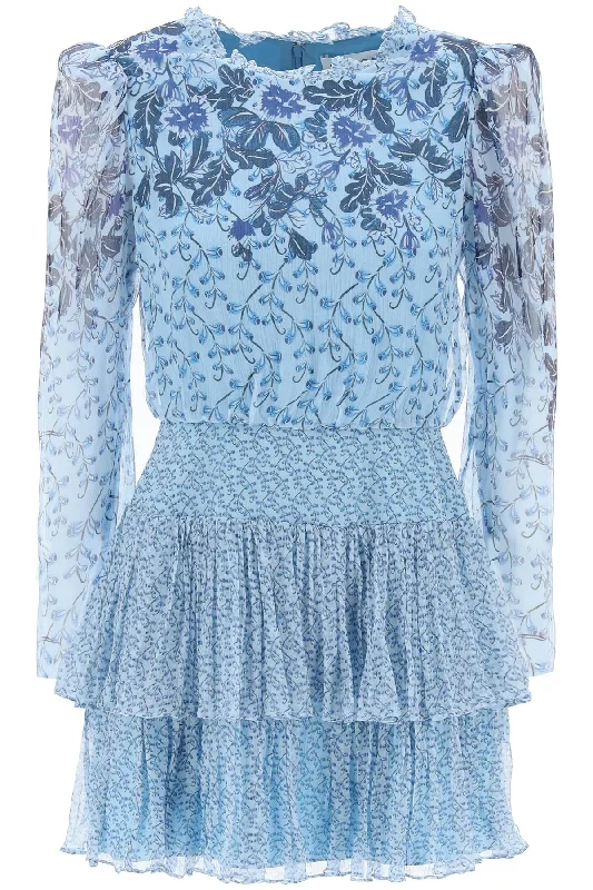 Saloni Women's "Mini Chiffon Dress Ava B In Cozy Cowl Neck Mini Dress