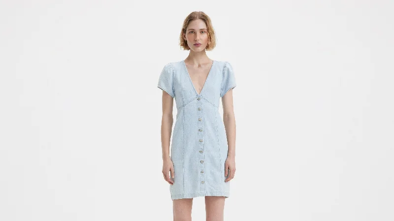Levi's® Women's Erin Mini Denim Dress Cozy Long Sleeve Mini Dress