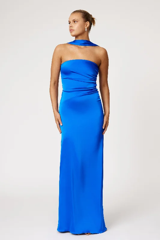 Lexi Dominic Dress - Cobalt Chic Halter Mini Dress