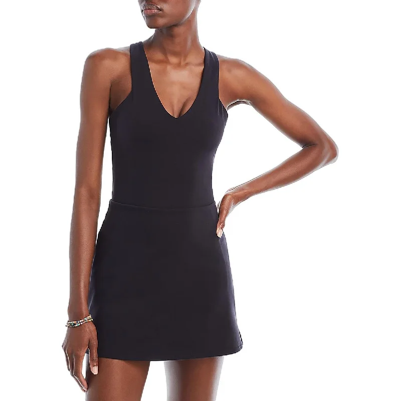 Womens Mini Shorts Athletic Dress Comfortable Off-Shoulder Mini Dress