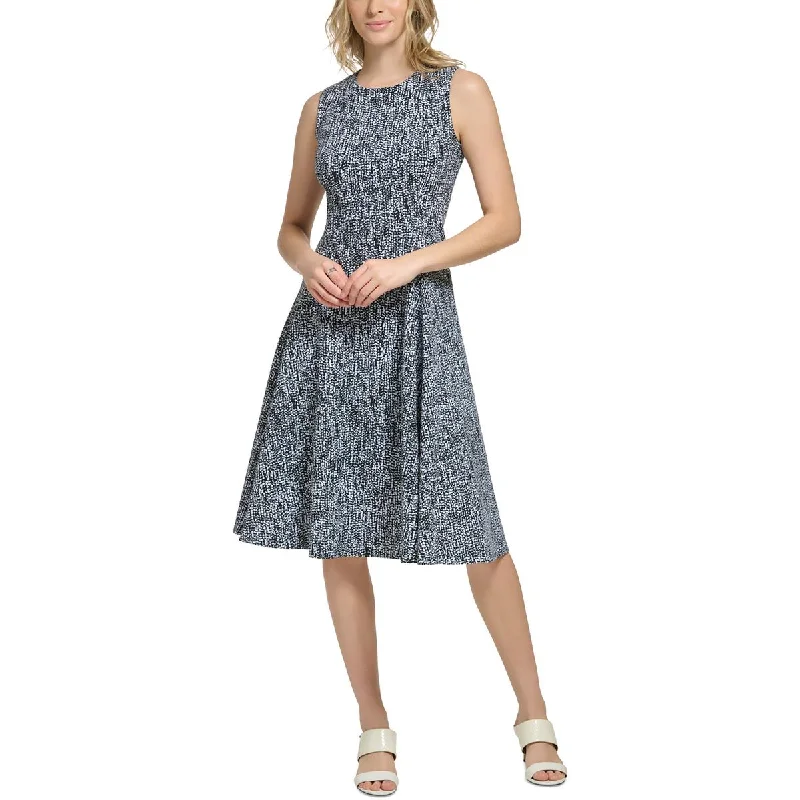 Calvin Klein Womens Plus Party Knee-Length Fit & Flare Dress Tunics Stylish modern