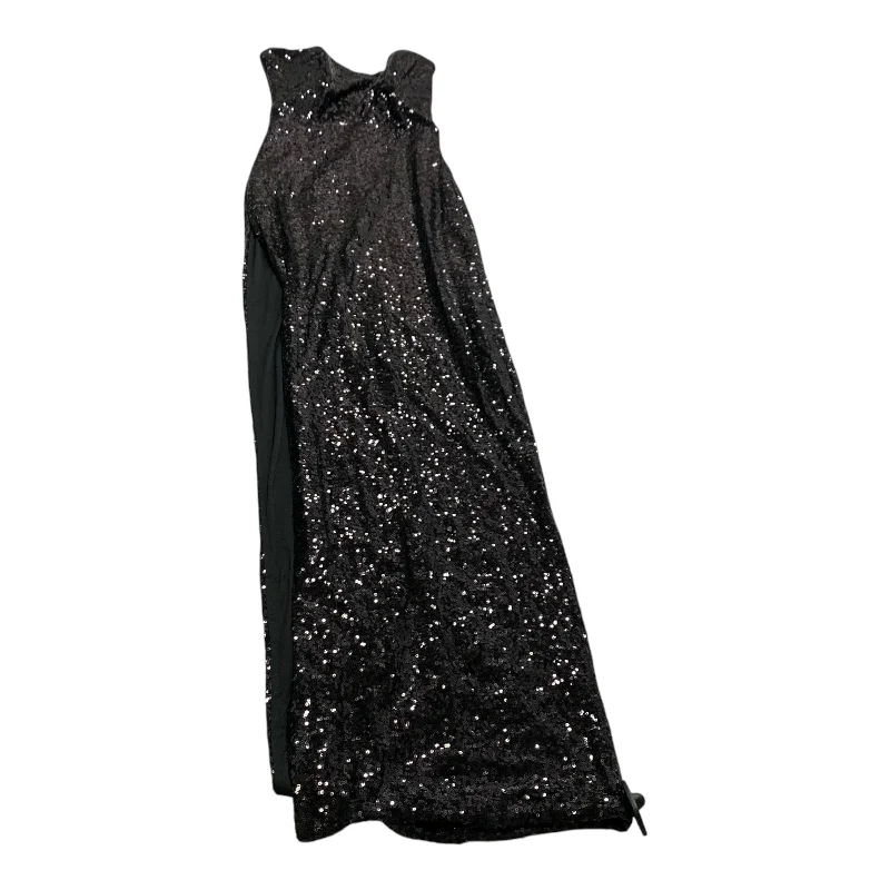 Dress Party Long By Windsor In Black, Size: S Boatneck Modish Everyday