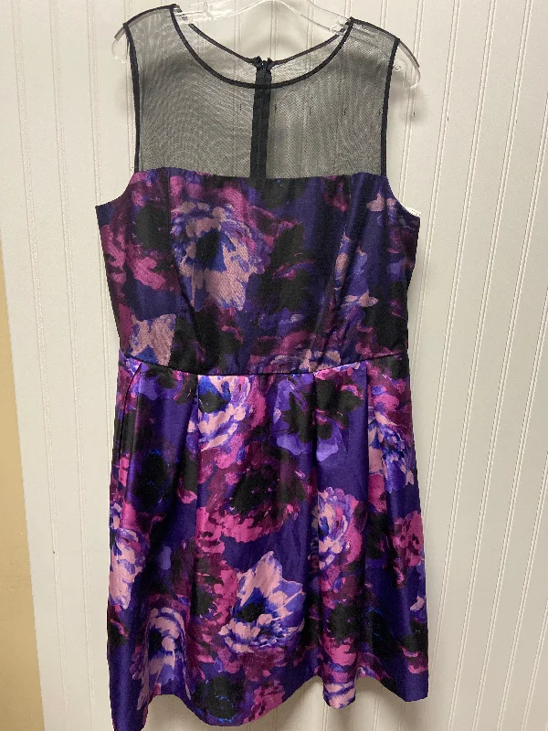 Dress Party Short By London Times In Purple, Size: 1x Chiffon Maxi Beach