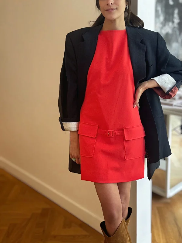 STAUD | MINI SHEILA DRESS Classic Shift Mini Dress