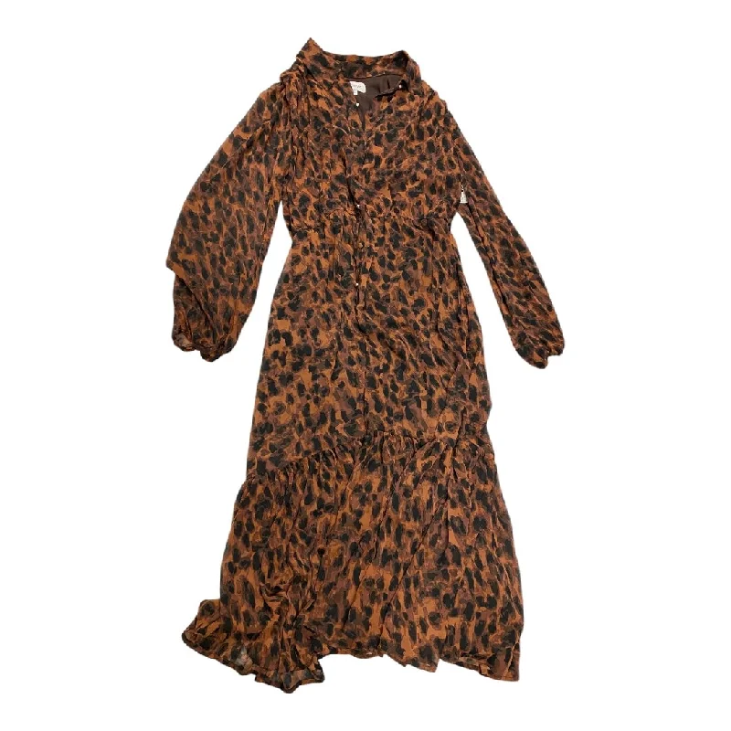 Dress Party Long By Evereve In Brown, Size: M Tunics Sophisticated sleek
