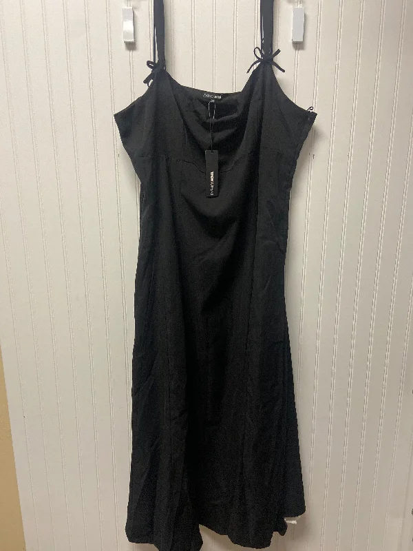 Dress Party Long By Fashion Nova In Black, Size: 3x Tunics Party sparkling