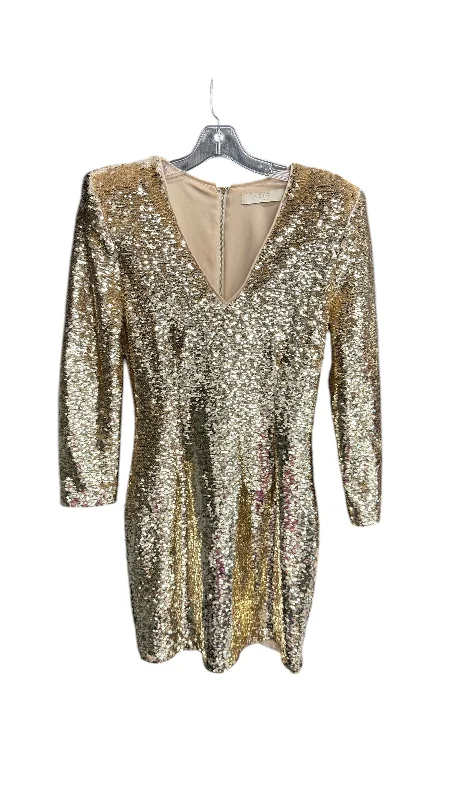 Dress Party Short By Astr In Gold, Size: L Halter Neckline Beach