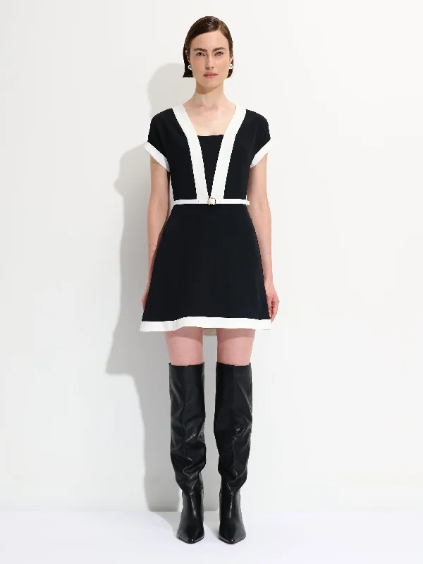 Mini Belted Dress Chic Puff Sleeve Mini Dress