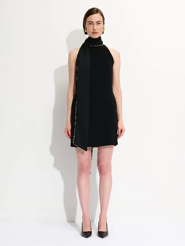 Mini Halter Dress Comfortable Ruffle Mini Dress