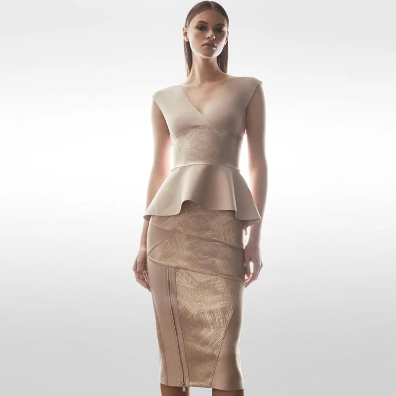 Women two piece dress Sexy V-Neck Spaghetti StrapCelebrity evening party CODE: KAR484 High-Low Hemline Casual