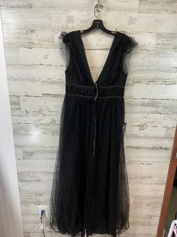 Dress Party Long By Lulu In Black, Size: Xl Boat Neckline Classic
