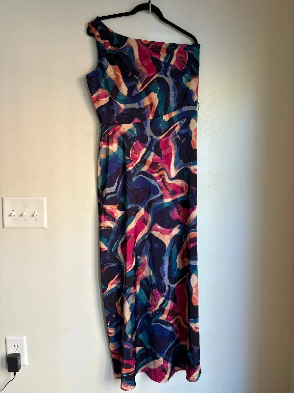 Dress Party Long By Nicole Miller In Multi-colored, Size: M Square Neckline Feminine