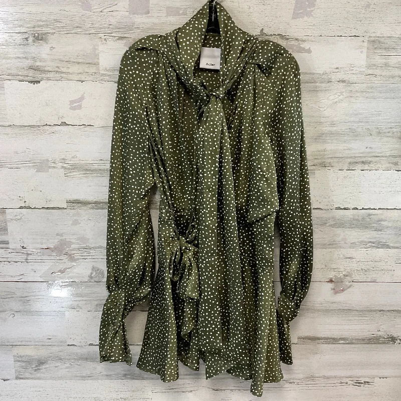 Dress Party Short By ACLER In Green, Size: 6 Tunics Fall fleece