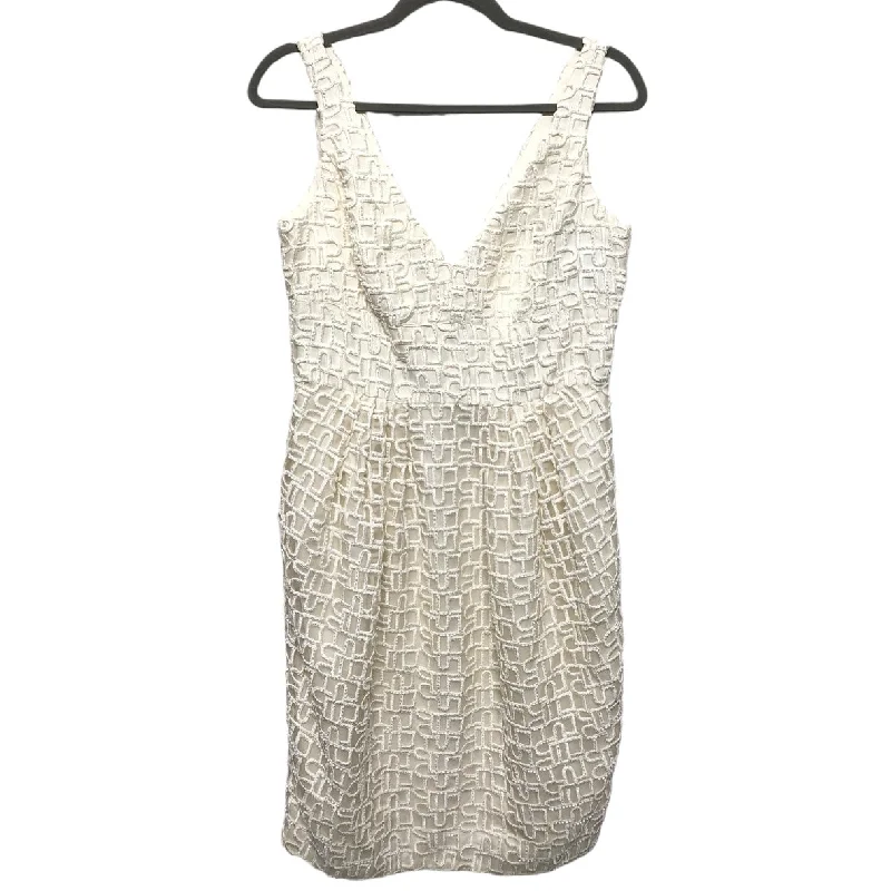 Dress Party Short By Carmen Marc Valvo In Cream, Size: 6 Tunics Wedding white