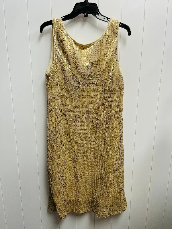 Dress Party Short By Studio 1 In Gold, Size: 16 Tunics Travel practical